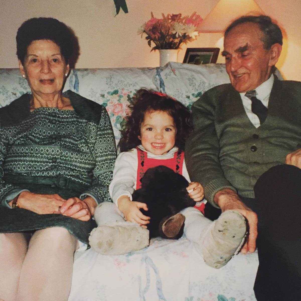 HOKA fan Louisa Davidson as a child with her grandparents