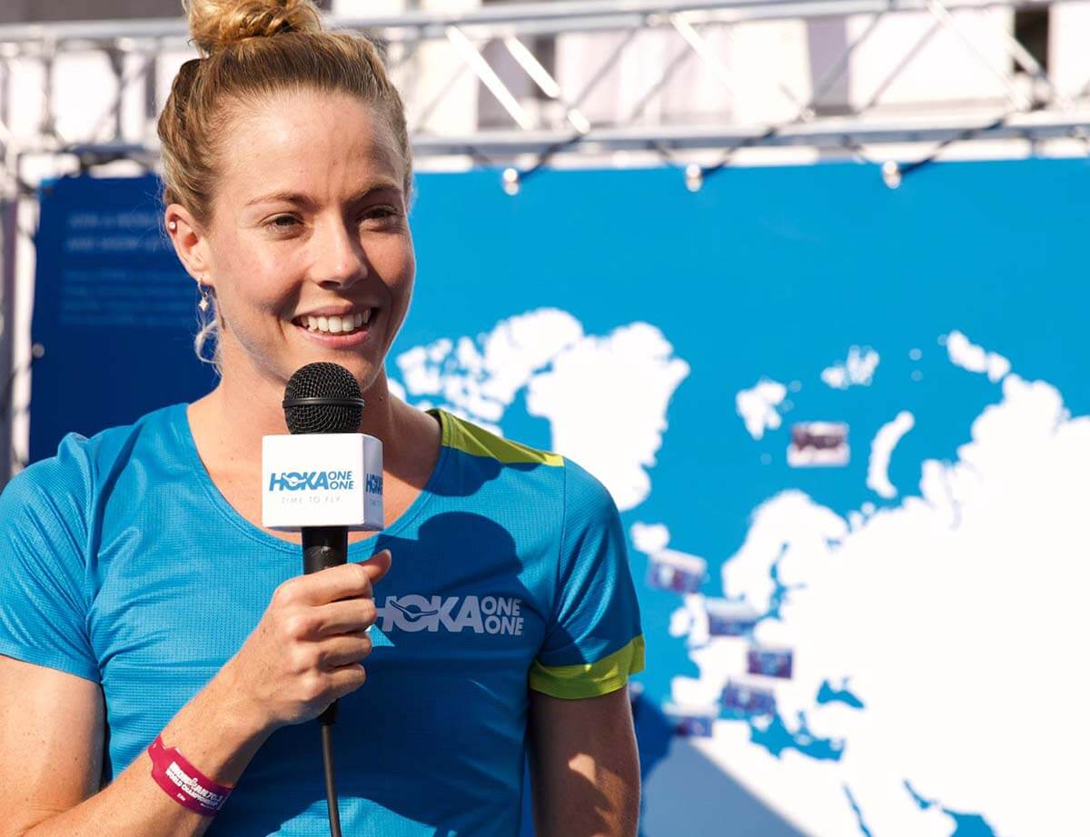 HOKA athlete Ellie Salthouse behind the scenes at IRONMAN 70.3 World Championship in Nice